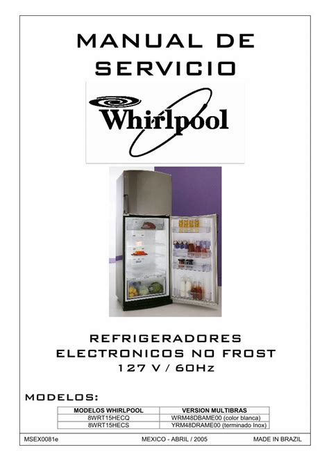 PDF MANUAL DE SERVICIO Centro De Soluciones Whirlpool Control De