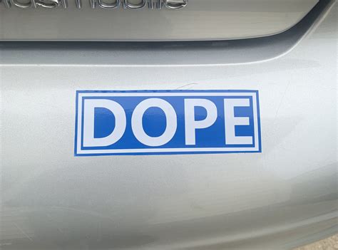 DOPE Vinyl Car Decal - Etsy