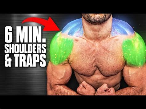 6min Home SHOULDER & TRAPS Workout (DUMBBELLS ONLY!) - YouTube