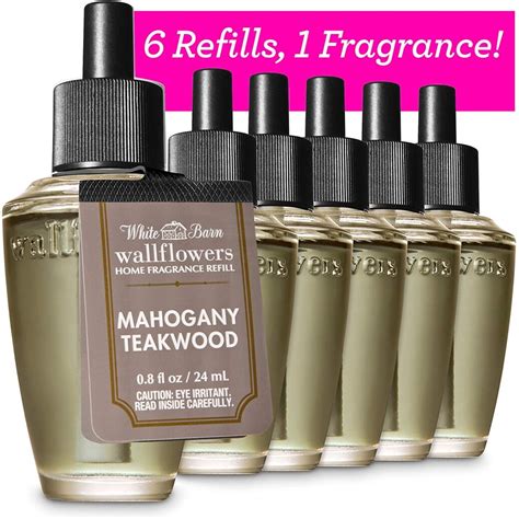 Bath & Body Works MAHOGANY TEAKWOOD 6-Pack Wallflowers Refill - Walmart.com