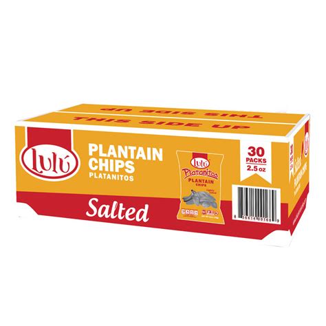 Lulu Salted Plantain Chips 25 Ounces Platanitos De Sal Non Gmo