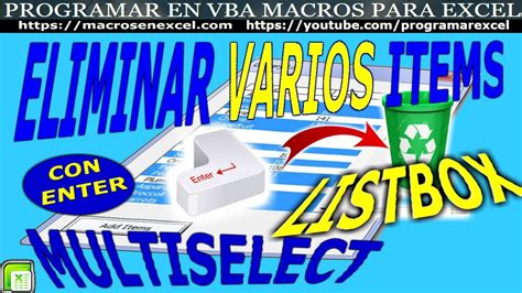 Como Quitar Varias Filas De Listbox Multiselect A La Vez Con