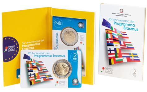 Italien Euro Erasmus Coincard Stempelglanz Italien L Nder