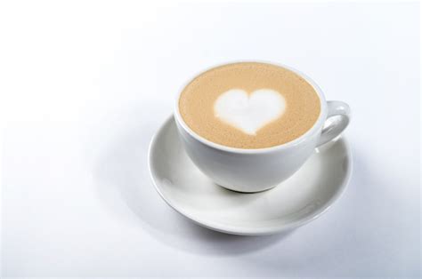 Premium Photo | Coffee latte with heart shape, latte art