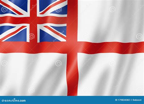 White Ensign, Royal Navy Flag, UK Stock Illustration - Illustration of ...