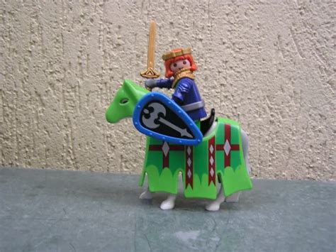 PLAYMOBIL chevalier à cheval avec armes et boucliers EUR 6 00