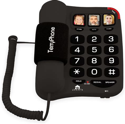 Big Button Phone For Seniors Corded Landline Telephone One Touch