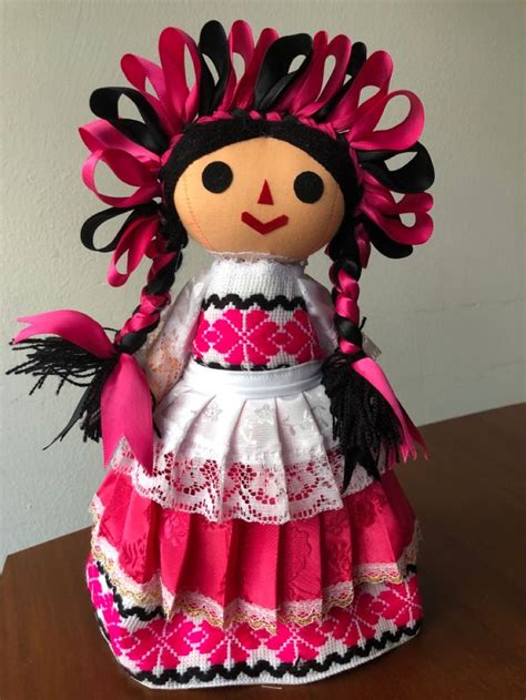 Mari Lele Mu Eca Artesanal Rosa Mu Ecas De Trapo Mexicanas Mu Ecas