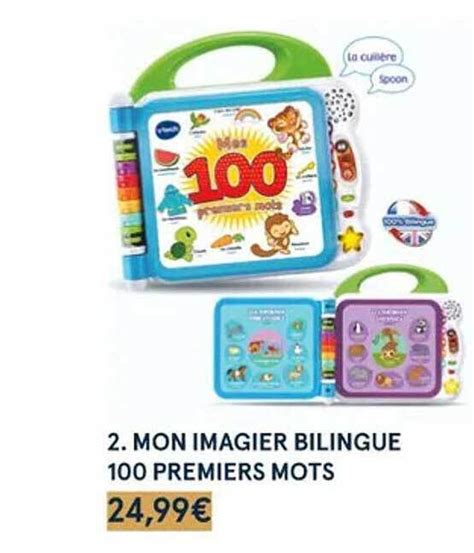 Promo Mon Imagier Bilingue Premiers Mots Chez Monoprix