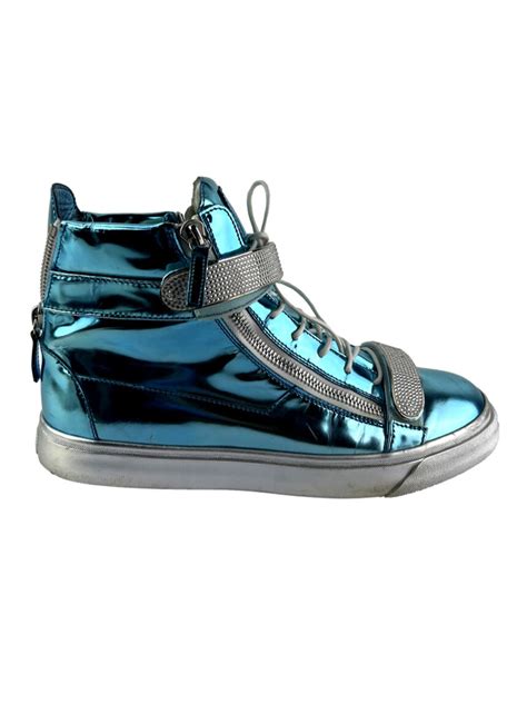 Tênis Giuseppe Zanotti Crystal Azul Metálico Original Etiqueta Única