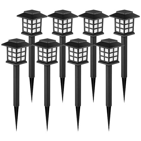 Gigalumi 8 Pack Solar Pathway Lights Outdoor Waterproof Outdoor Solar