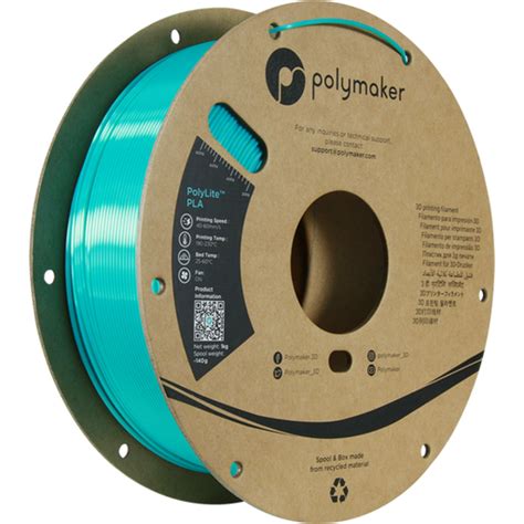 Polymaker PolyLite Silk PLA Teal 3DJake Italia