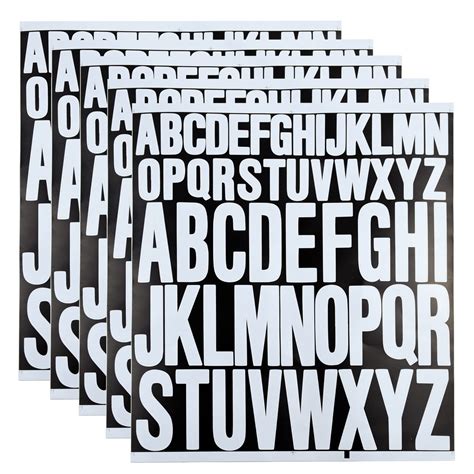 Buy 5 Sheet Capital Letter Stickers 1 Inch 2 Inch Self Adhesive Letters