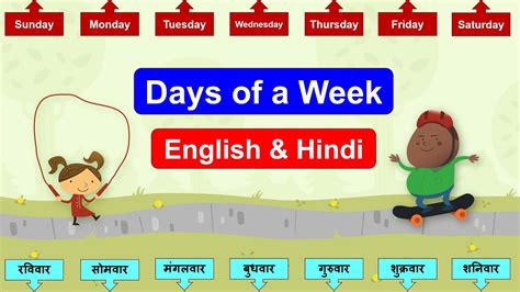 days   week  english  hindi sapataha ka thana ka nama  days