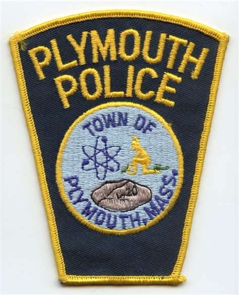 Circa 1970s Plymouth, Massachusetts Police Department Patch: Flying ...