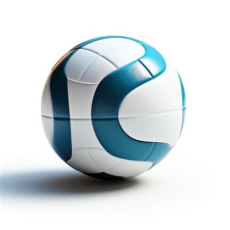 Premium Photo | A blue and white volleyball