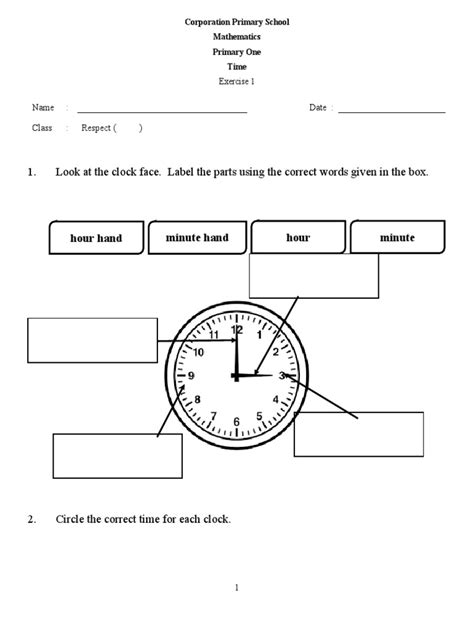 Time Exercise 1 | PDF