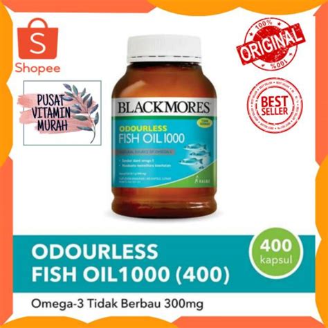 Jual Blackmores Odourless Fish Oil 1000mg Bpom Kalbe 400 Kapsul