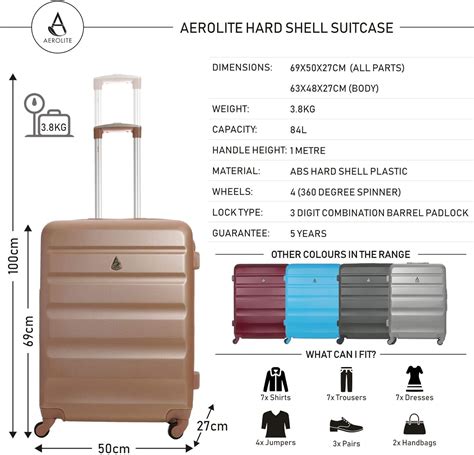 Bagaglio Da Stiva Trolley In Abs Valigia Rigida E Leggera Con Ruote