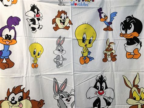 Vintage Baby Looney Tunes Fabric Panels Lovables S Etsy