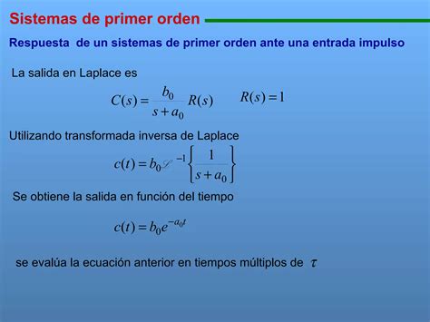 Sistemas De Primer Orden Ppt