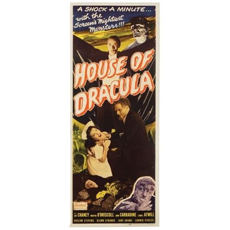 House of Dracula vintage reissue insert poster.