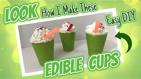 Diy Easy Edible Cups Youtube