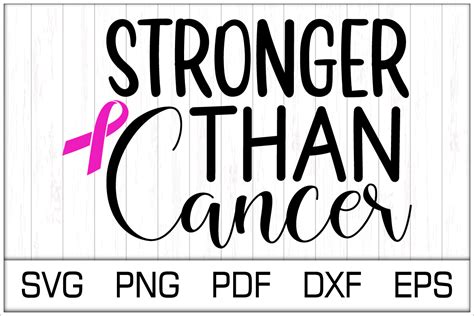 Stronger Than Cancer Svg Design Graphic By Rojoy Krishna Design Store