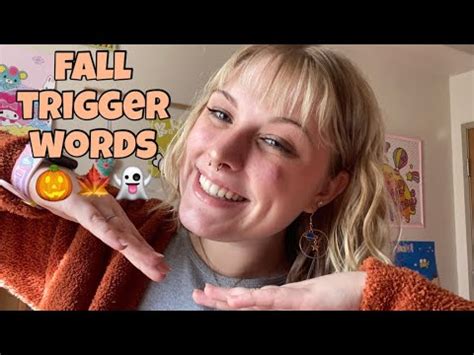 Asmr Spooky Fall Trigger Words With Mouth Sounds Hand Movements For