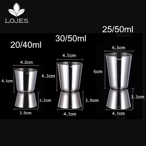 Stainless Steel Cocktail Measuring Jigger Double Jigger Measure Shot Drink Spirit Measure Cup