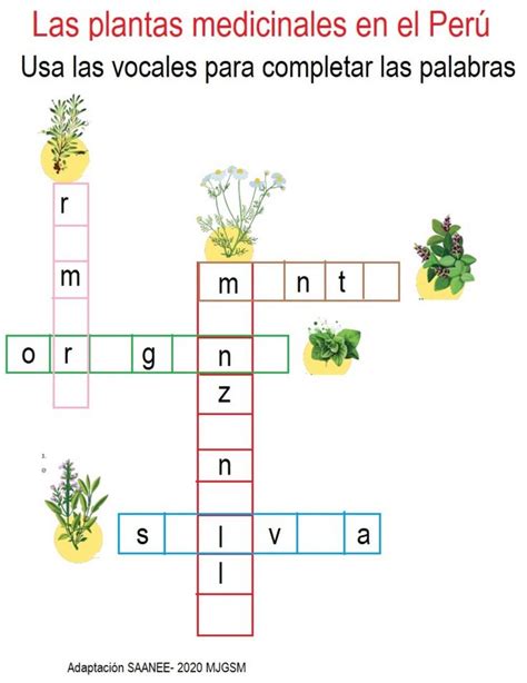 Crucigrama Plantas Medicinales Worksheet Plantas Medicinales Crucigramas Para Imprimir Plantas