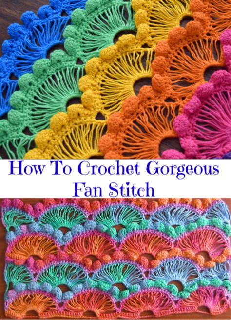 How To Crochet Gorgeous Fan Stitch - Crochet Ideas