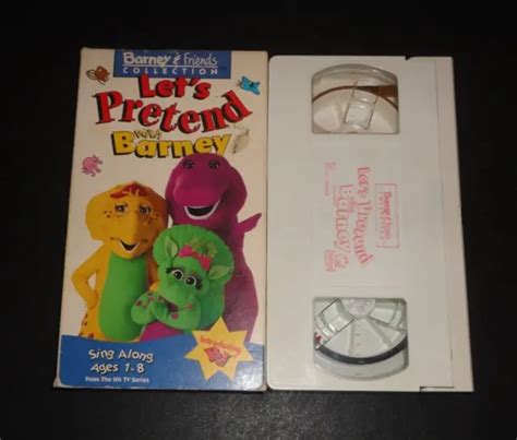 Barney Let S Pretend With Barney Vhs Purple Singing Dinosaur