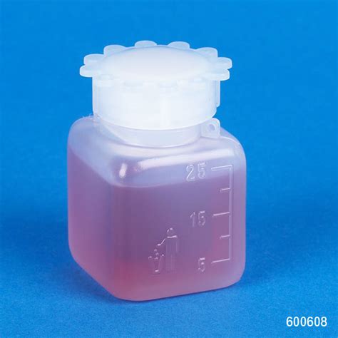 Bottle With Screwcap Wide Mouth Square Graduated Pe Cap Pp 25ml