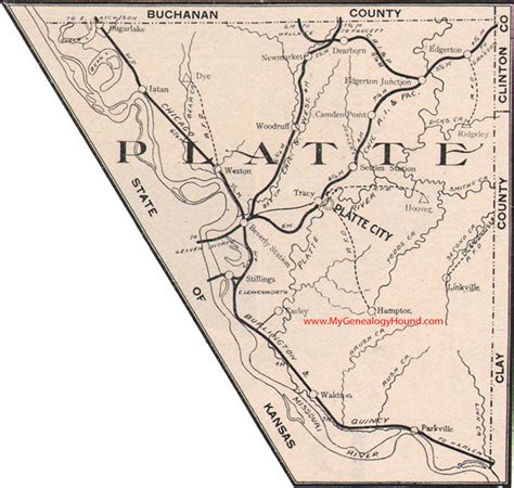 Platte County, Missouri 1904 Map