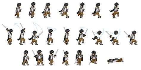 Swordsman Sprite Sheet 2 by FireMinstrel on Newgrounds