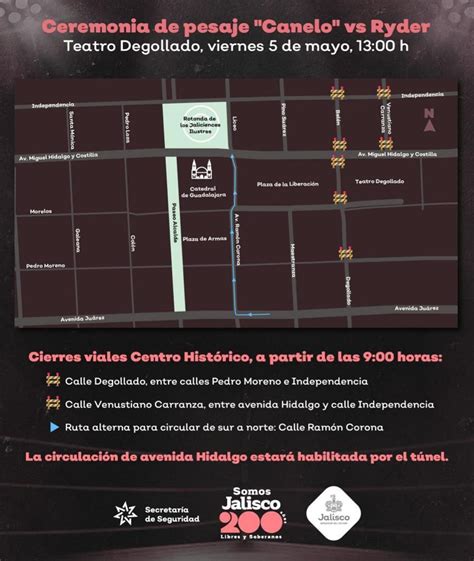 Canelo Vs Ryder Por Pesaje Cerrarán Calles En Centro De Guadalajara