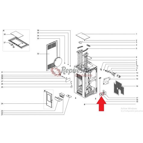 VALVULA SEGURIDAD ESTUFA PELLETS 7502858 BAXI