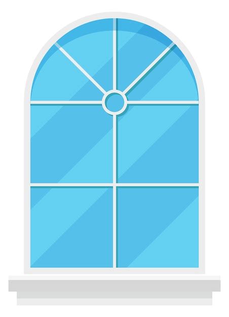 Premium Vector | Window glass pane House building interior element