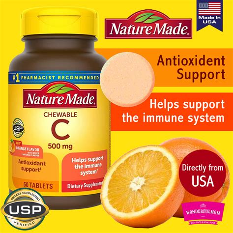 NATURE MADE - Vitamin C Chewable Tablets - Wonderfulmom.lk