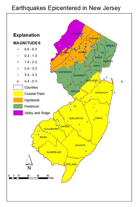 Njdep New Jersey Geological And Water Survey Dgs04 1 Earthquakes Epicentered In New Jersey