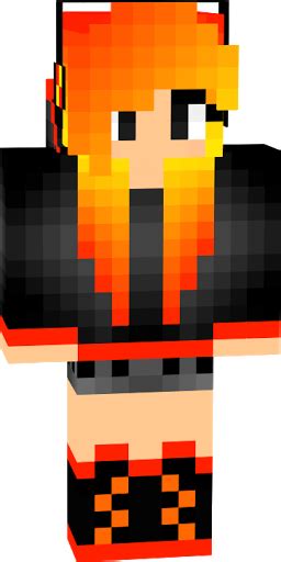 Fire Girl Nova Skin Minecraft Girl Skins Minecraft Skins Cool