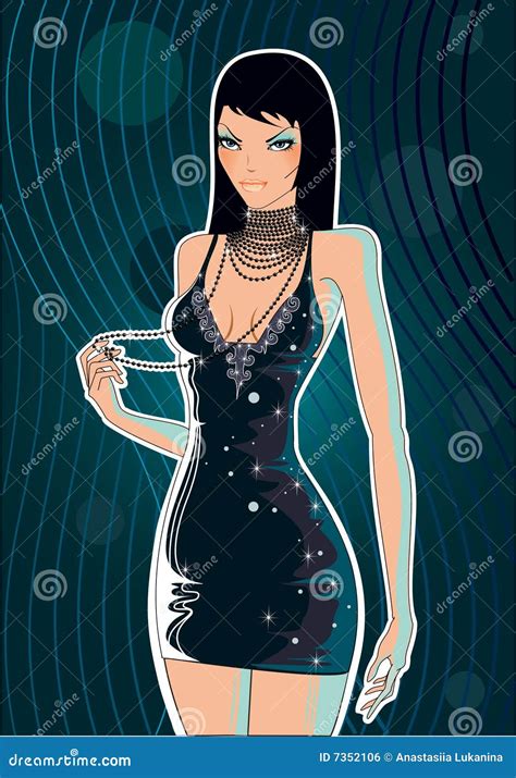 Glamour Girl Stock Vector Illustration Of Celebrity Femininity 7352106