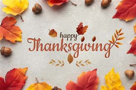 Free Photo | Thanksgiving day banner with leaves