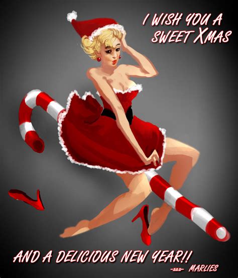 Christmas Pinup Card By Worksofheart On Deviantart