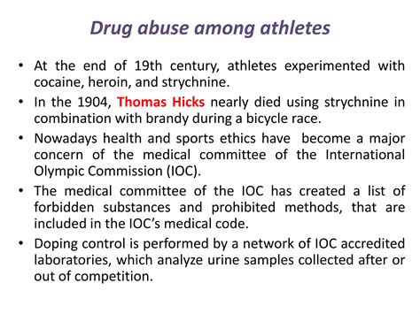 Drug abuse among athletes | PPT