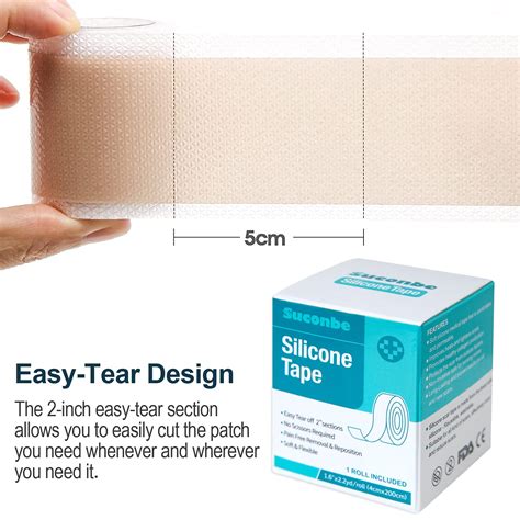 Suconbe Silicone Scar Tape X Roll Medical Grade Soft Silicone