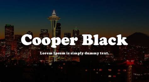 Cooper Black font free - Fontspace.io