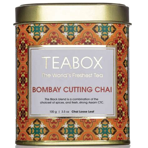 Teabox Fresh Bombay Cutting Masala Chai Tea 200 Cups Strong Assam Ctc Blended With Cardamom