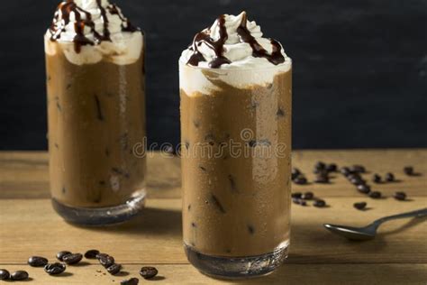 Refreshing Cold Mocha Iced Coffee Stock Image Image Of Foam Espresso